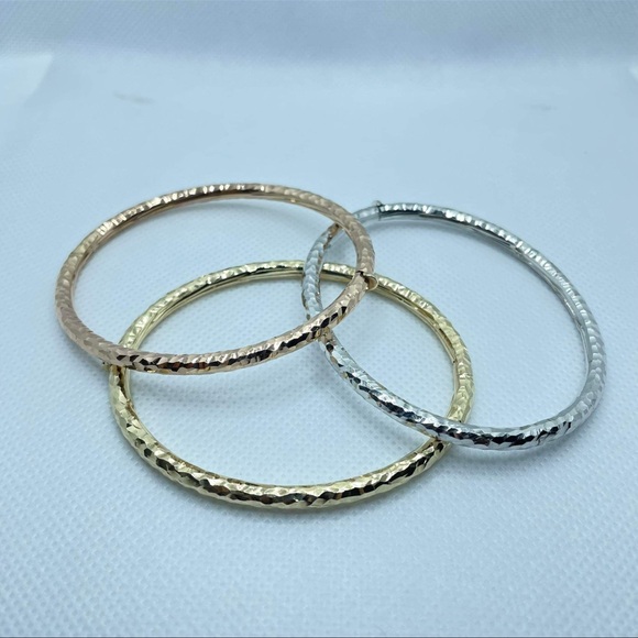 14k Italy gold Bangles - Picture 4 of 5